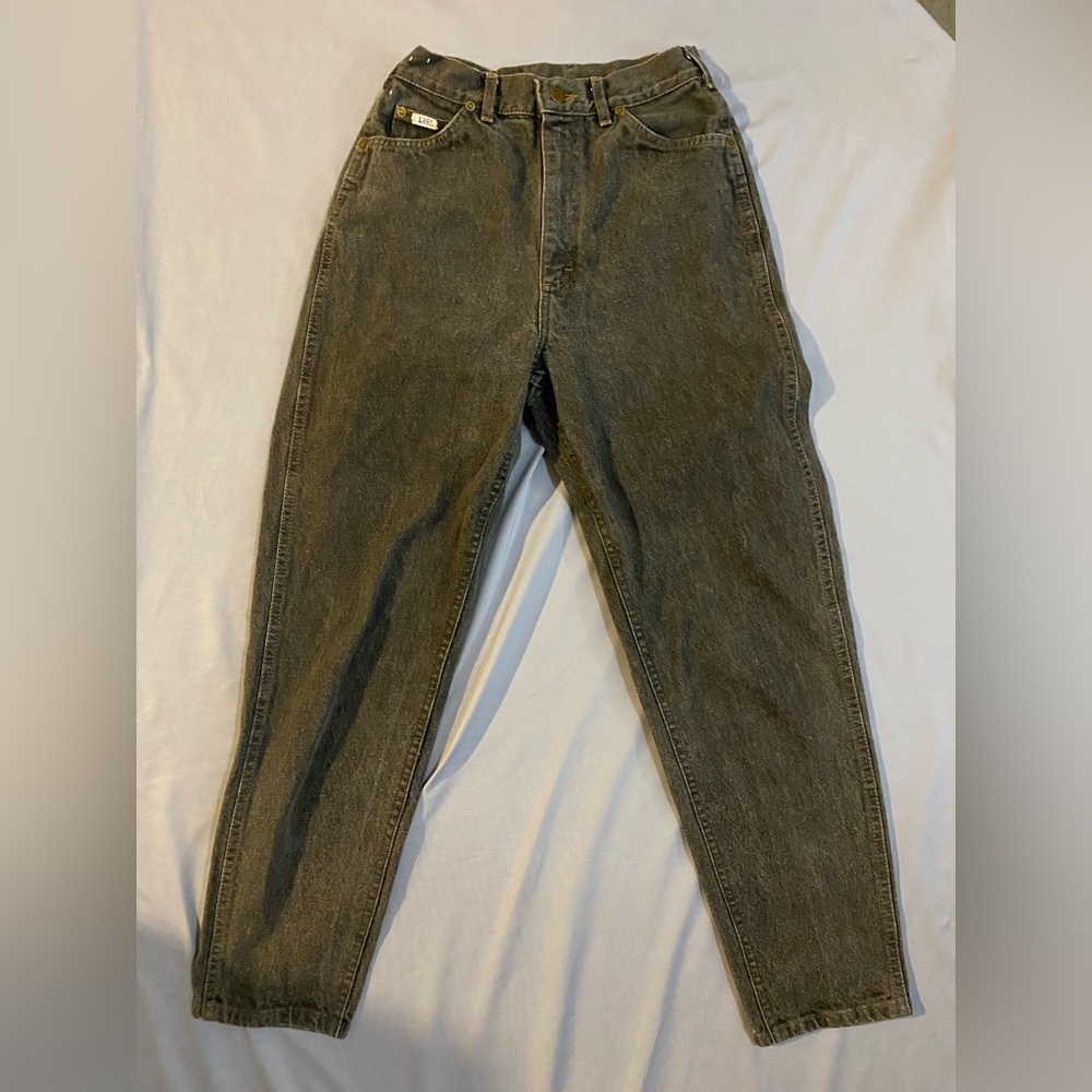 Vintage Lee denim Gray Boyfriend Jeans 80s 90s bottoms USA made VTG pants